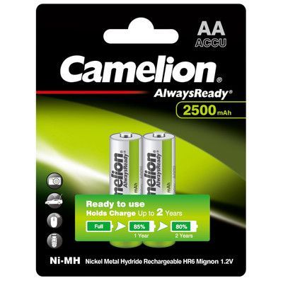 Купить Camelion AlwaysReady AA 1.2V 2500 mAh Комплект 2шт.  Ni-MH