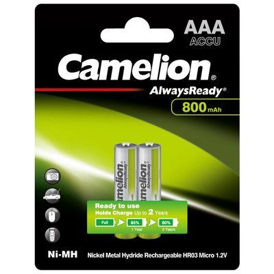 Купить Camelion AlwaysReady AA 1.2V 800 mAh Комплект 2шт.  Ni-MH