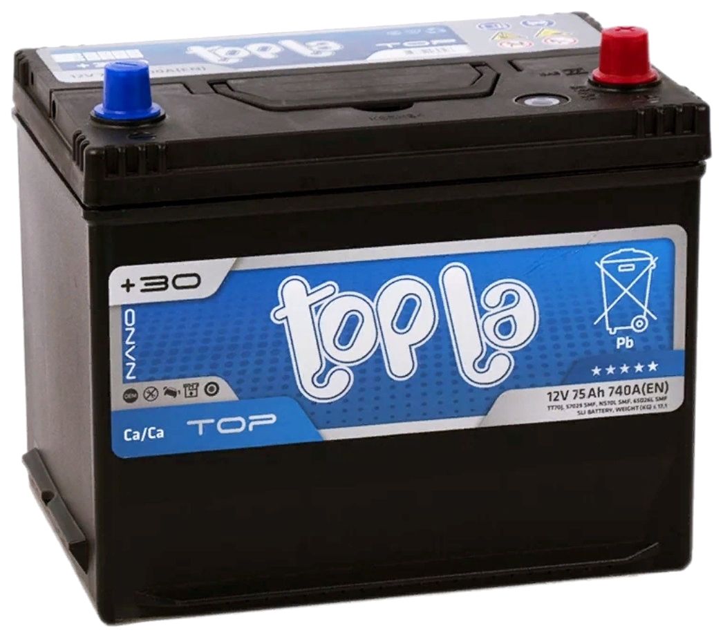 Купить TOPLA Top JIS 6СТ-75 (О.П.) 740А (с буртом)