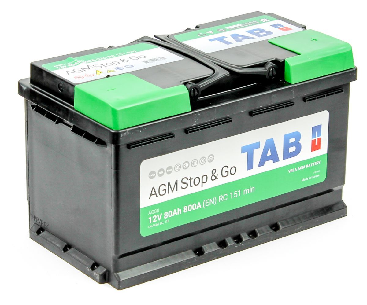 Купить TAB AGM Stop & Go 6СТ-80 (О.П.) 800А 