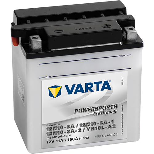 Купить VARTA Powersports Freshpack 11Ач 150А (YB10L-A2, 12N10-3A, 12N10-3A-1, 12N10-3A-2)