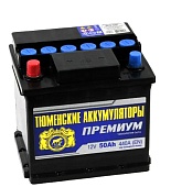Купить Тюменские аккумуляторы Премиум 6СТ-50 (П.П.) 410А