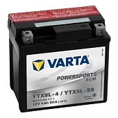 Купить Varta Powersports AGM 4Ач 80А (YTX5L-BS, YTX5L-4)